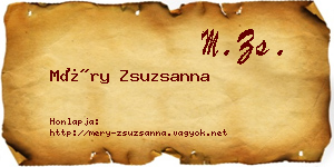 Méry Zsuzsanna névjegykártya