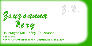 zsuzsanna mery business card