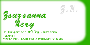 zsuzsanna mery business card